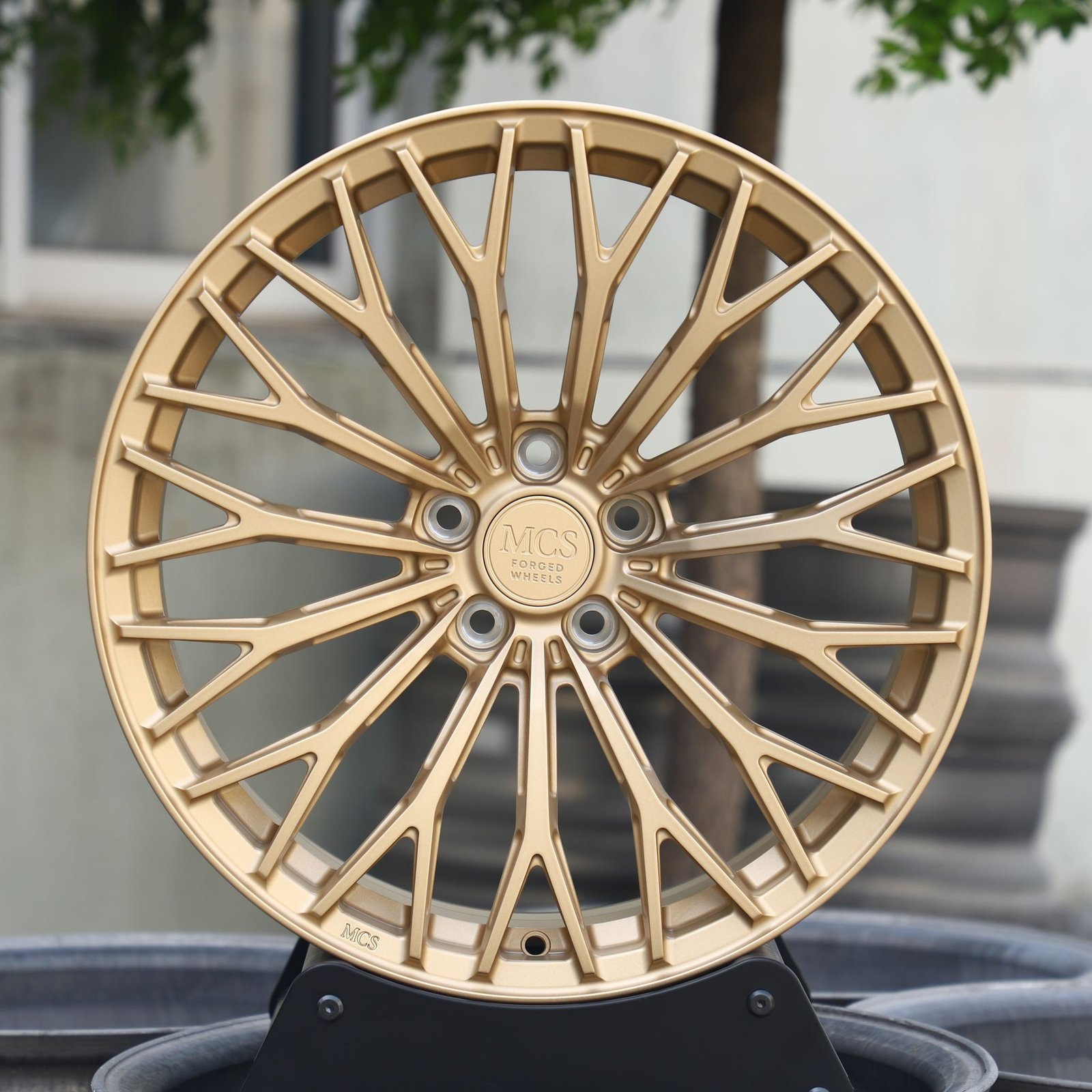 Porsche 911 wheels – Titanium 15-Spoke, front view