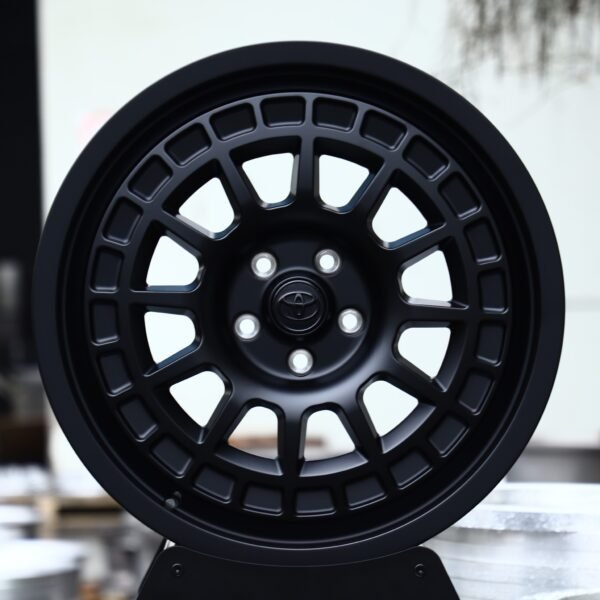 Toyota Tacoma wheels – Matte Black Multi-Spoke (Toyota OEM-Style), front view