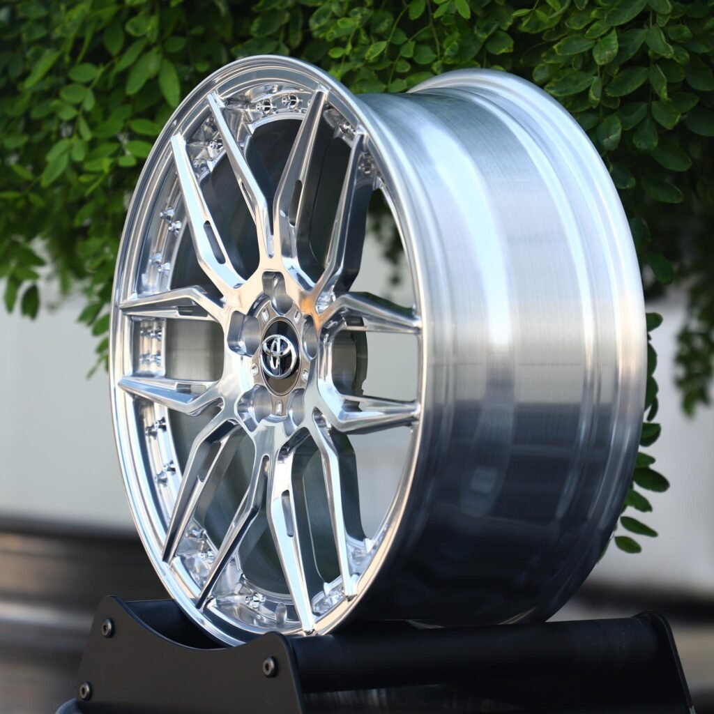 6x139.7 wheels – Custom Finish Faux 2-Piece Petal Riveted, side view