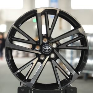 Toyota Style Gloss Black / Transparent Gray 5-Spoke Machined Face Forged Wheels – Toyota Crown / Toyota Camry Fitment (5-Lug)