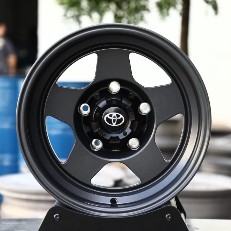 Toyota 4Runner wheels – Gray Deep Lip, front view