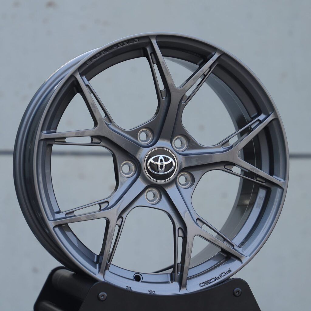 Toyota Style Side-Milled Metallic Gray 5 Y-Spoke Forged Wheels - Toyota Crown / Toyota Camry Fitment (5-Lug) view 2