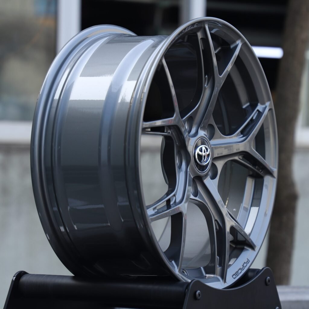 Toyota Style Side-Milled Metallic Gray 5 Y-Spoke Forged Wheels - Toyota Crown / Toyota Camry Fitment (5-Lug) view 4