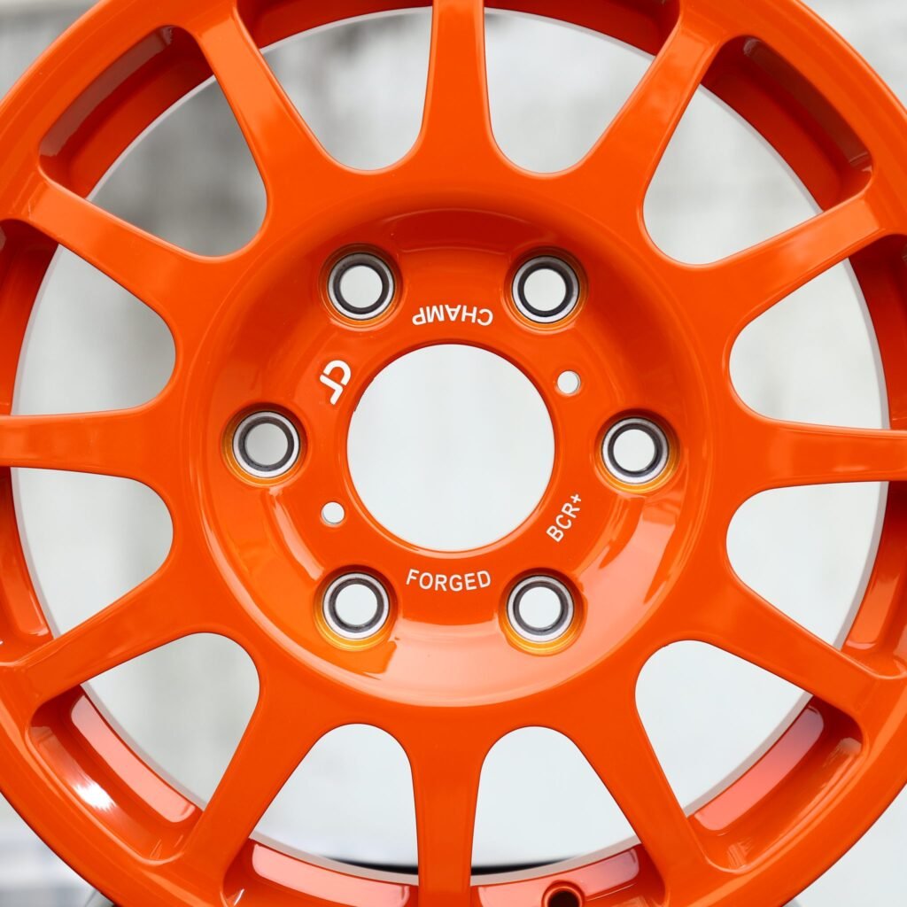 Toyota 4Runner wheels – Orange 12-Spoke, angled view
