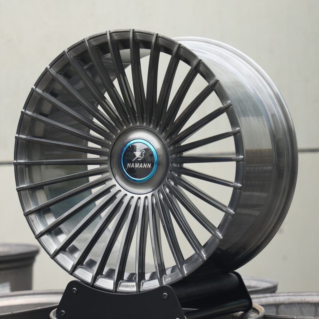 BMW M3 wheels – Transparent Black Custom, angled view