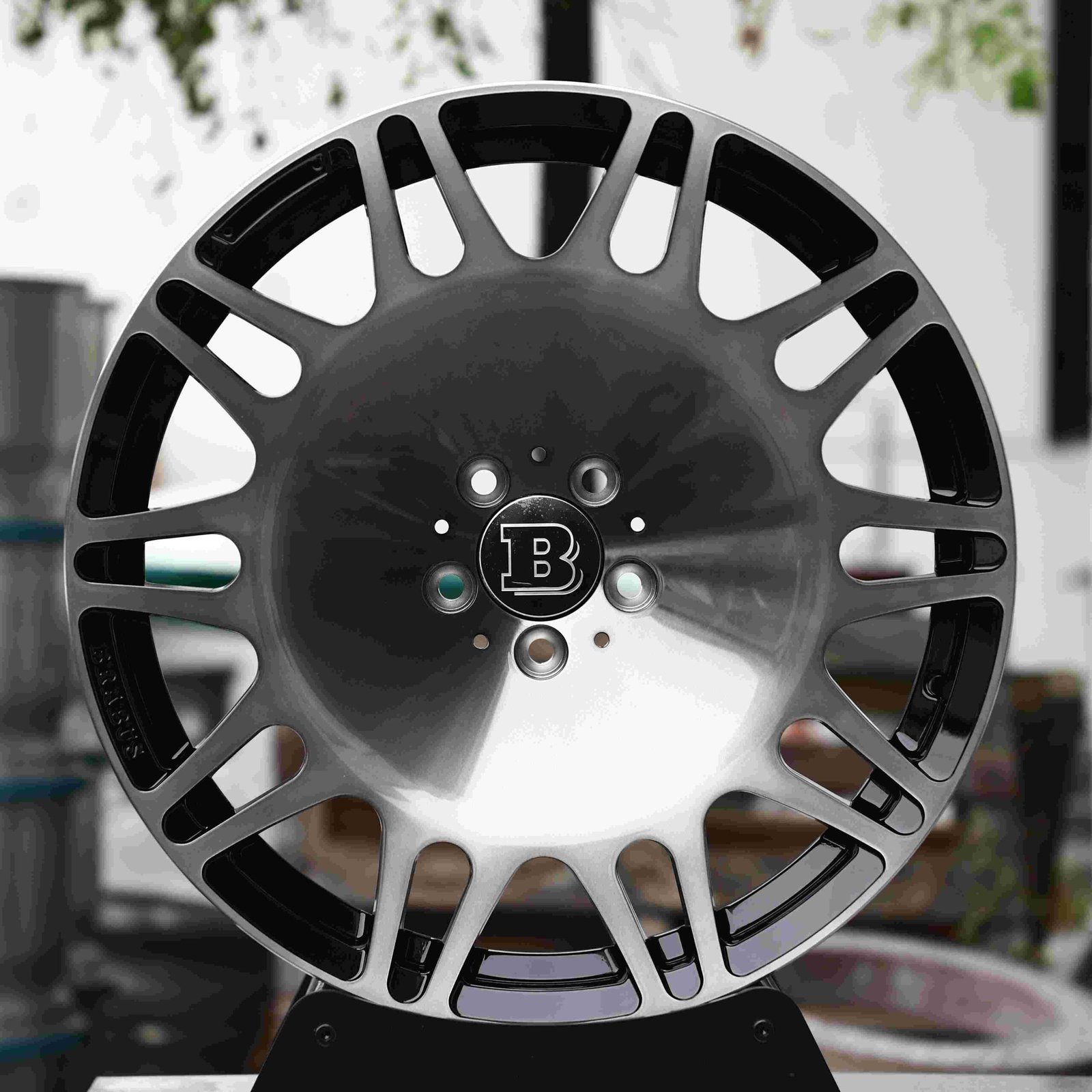 Mercedes-Benz E-Class wheels – Transparent Black, front view