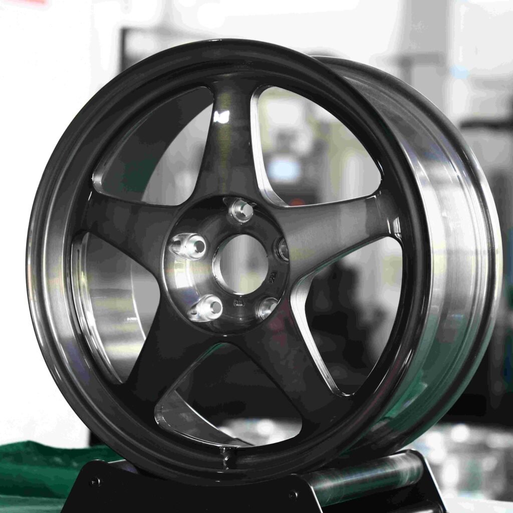 BMW M3 wheels – Transparent Black, angled view