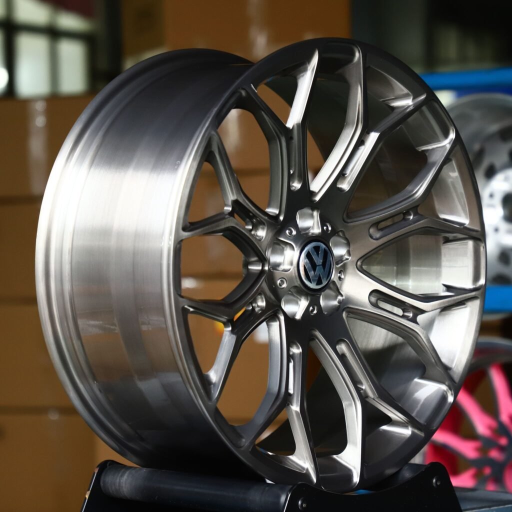 5x112 wheels – Transparent Black Petal, side view