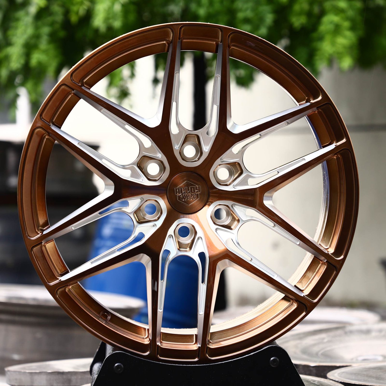Toyota 4Runner wheels – Transparent Bronze / Bronze 6 Y-Spoke Milled, front view