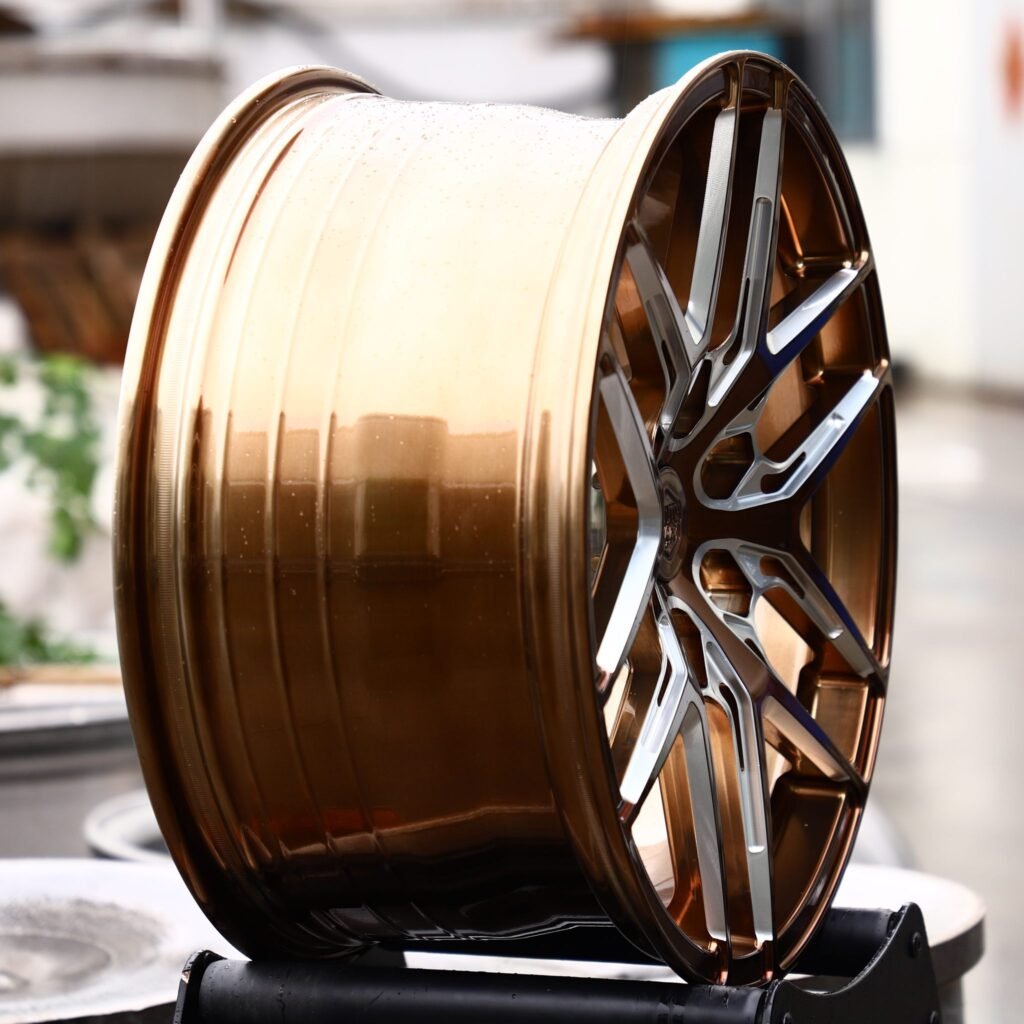 Toyota Tacoma wheels – Transparent Bronze / Bronze 6 Y-Spoke Milled, angled view