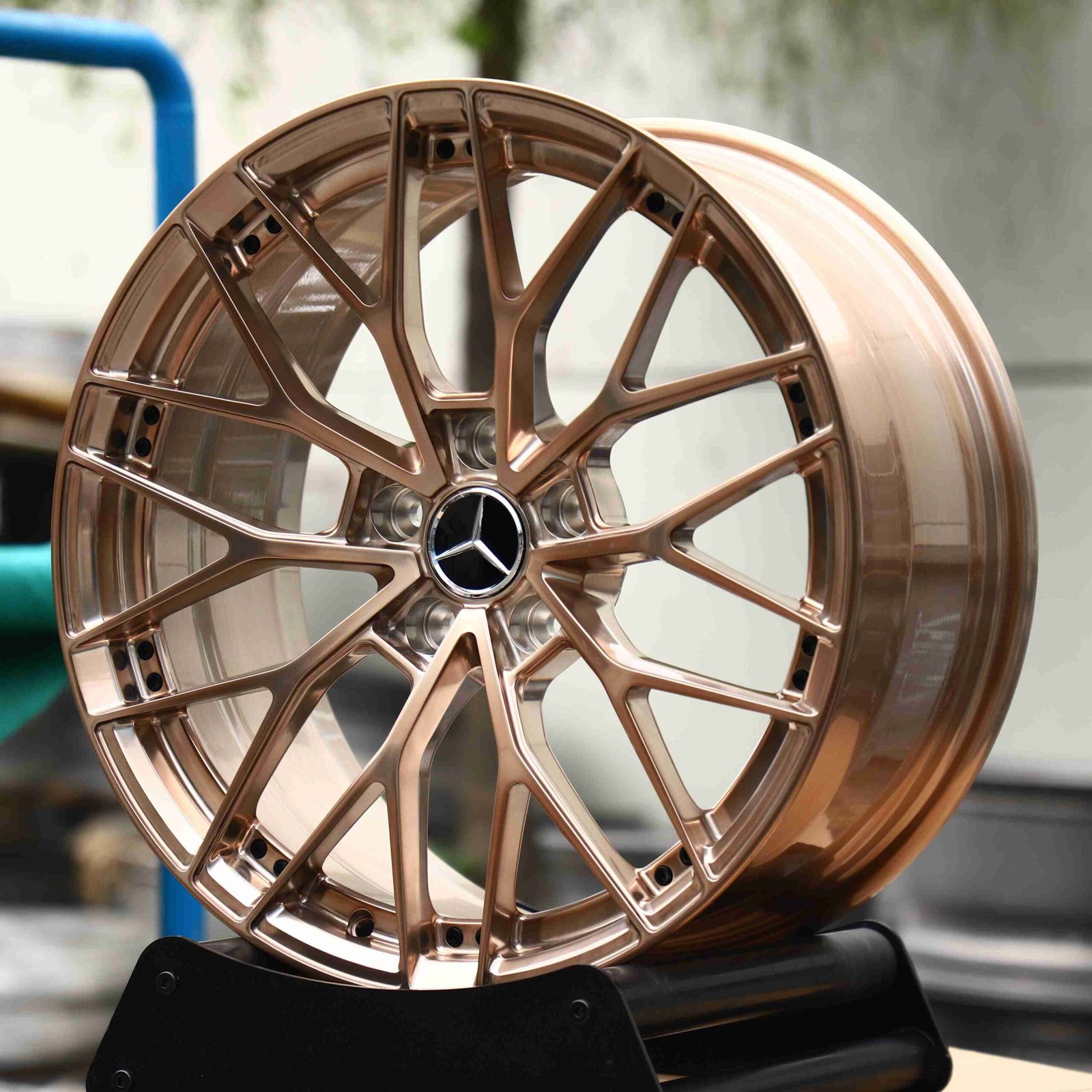 Mercedes-Benz E-Class wheels – Transparent Copper 10 Y-Spoke Riveted, front view