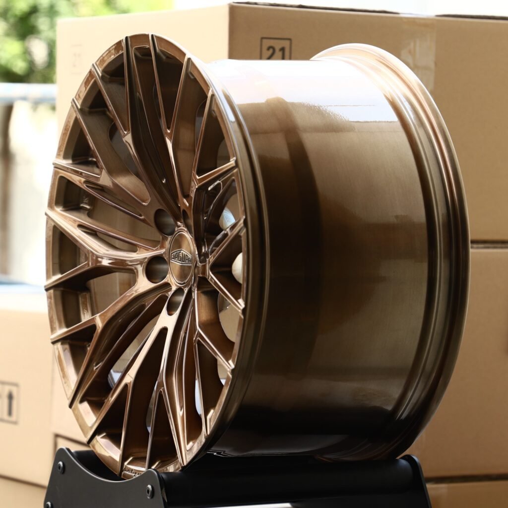 5x112 wheels – Transparent Copper 10 Y-Spoke Side-Milled, side view