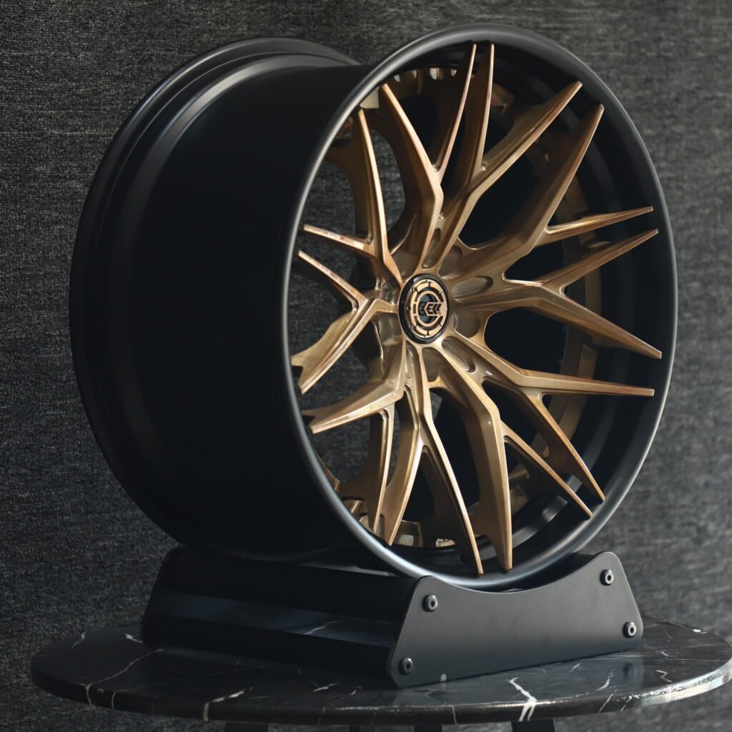 BMW 5 Series wheels – Transparent Copper 2-Piece 10 Y-Spoke, angled view
