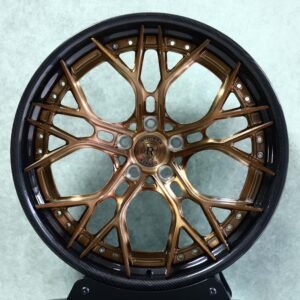 Transparent Copper 2-Piece Deep Lip Carbon Fibre Outer Lip Forged Wheels – Porsche 911 / BMW M3 Fitment (5-Lug)