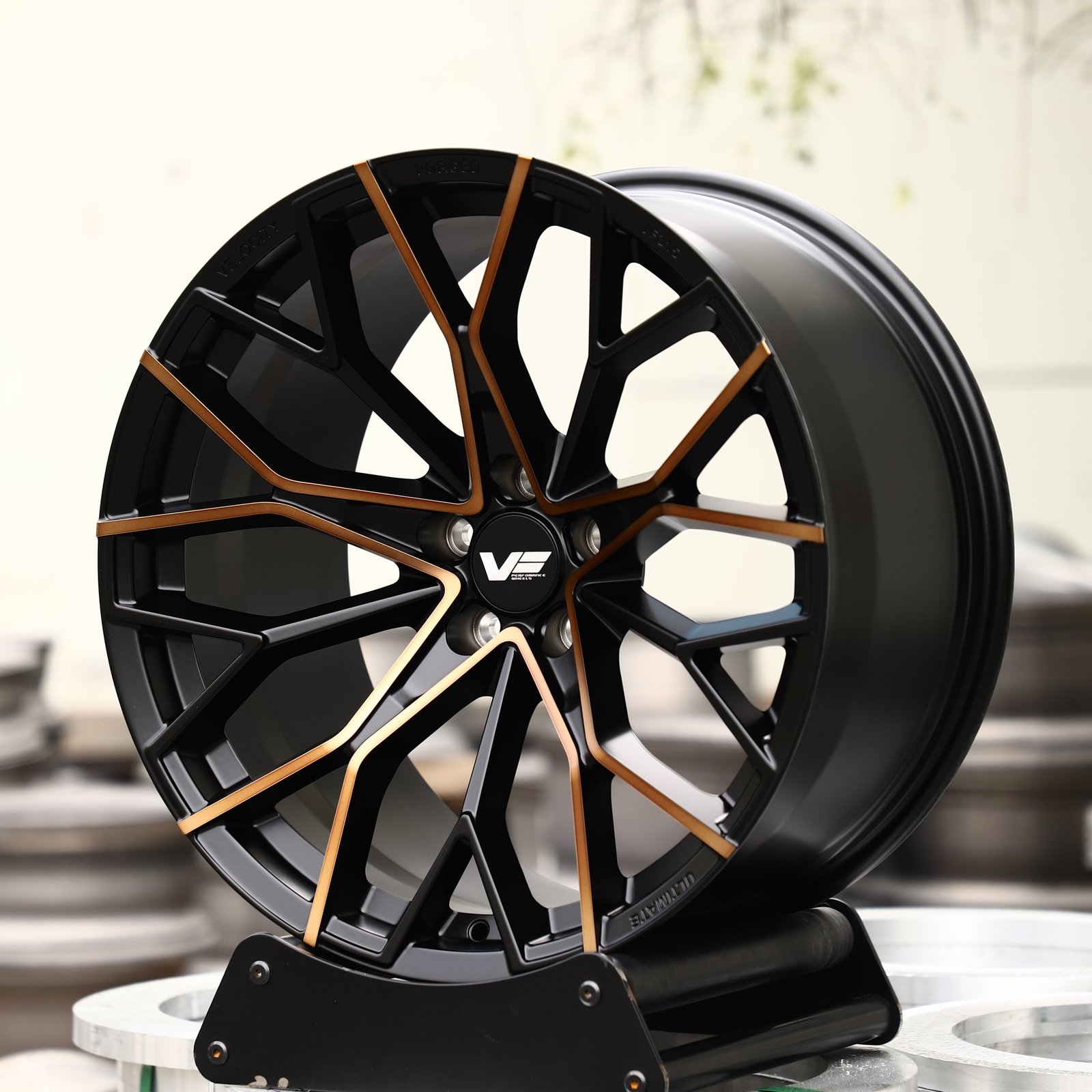 Porsche 911 wheels – Transparent Copper Concave, front view