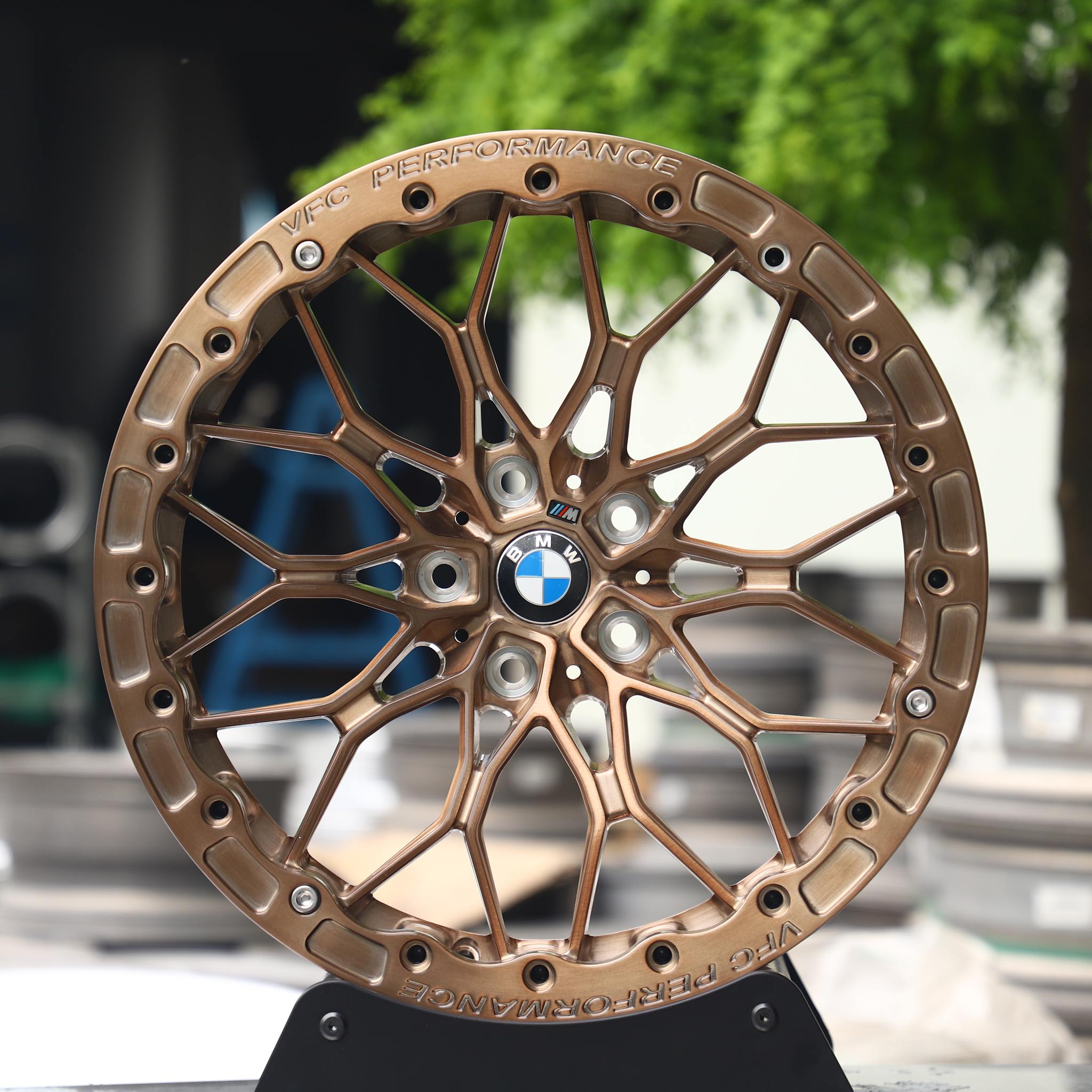 BMW M3 F80 wheels – Transparent Copper Custom Beadlock (BMW OEM-Style), front view