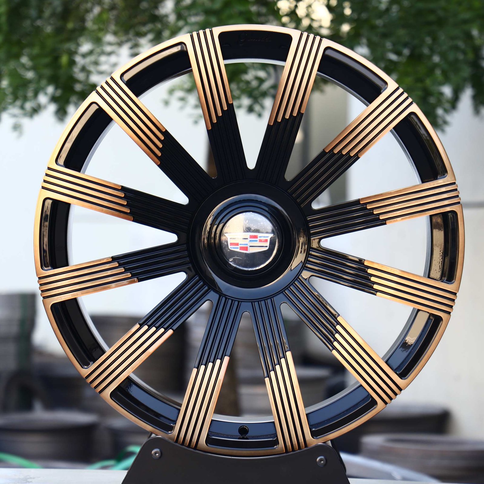 Cadillac CT5 wheels – Transparent Copper Split, front view