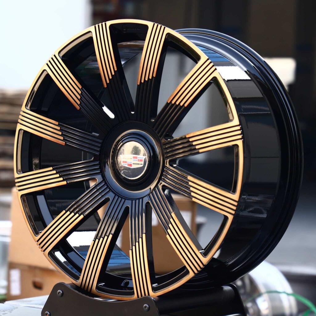 BMW 5 Series wheels – Transparent Copper Split, angled view