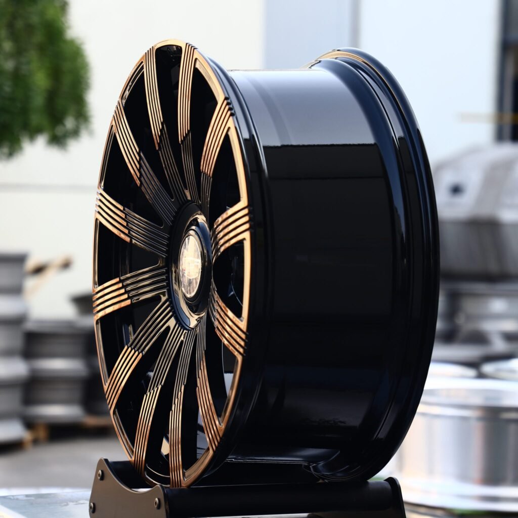 5x120 wheels – Transparent Copper Split, side view