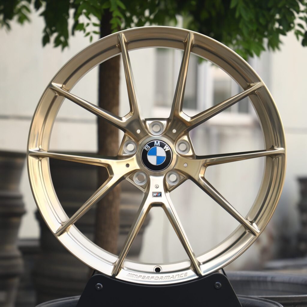 BMW M3 wheels – Transparent Frozen Gold 5 Y-Spoke (BMW Style 763M), front view