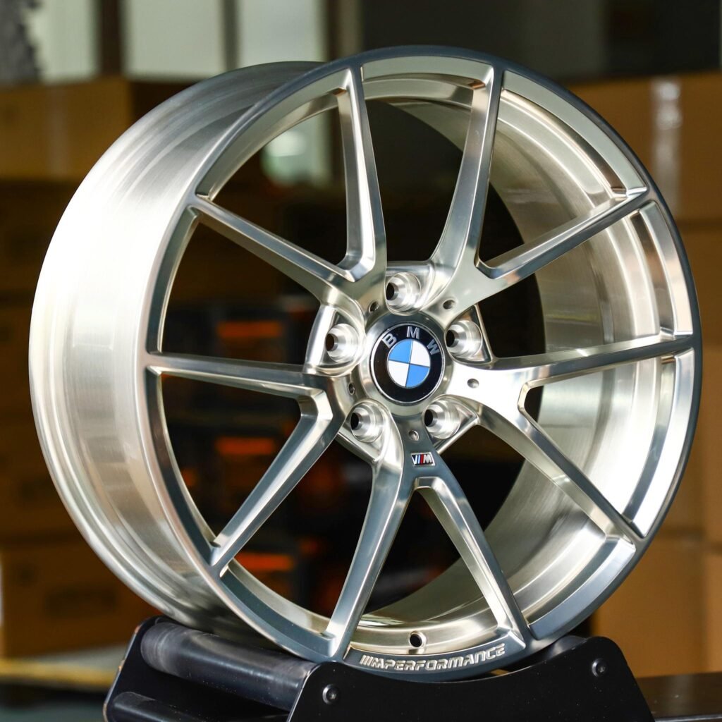 BMW M3 G80 wheels – Transparent Frozen Gold Custom, angled view