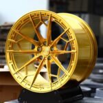 Porsche 911 / BMW M3 Forged Wheels – Gold Mesh Concave