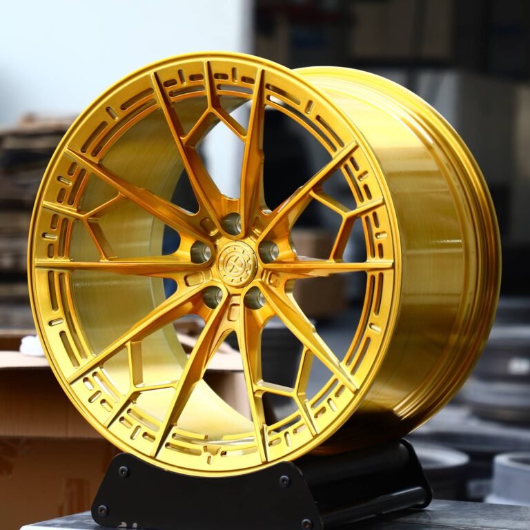 Porsche 911 wheels – Transparent Gold Concave, front view