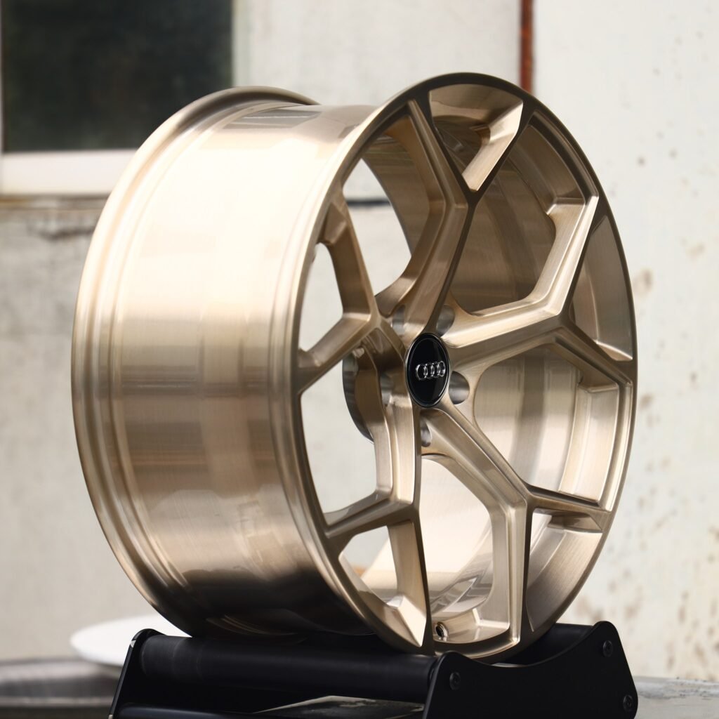 5x112 wheels – Transparent Gold Custom (Audi OEM-Style), side view