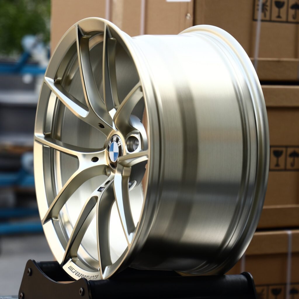 5x120 wheels – Transparent Gold Custom (BMW Style 763M), side view