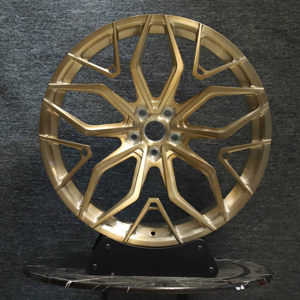 Audi A6 wheels – Transparent Gold Petal-Spoke, front view