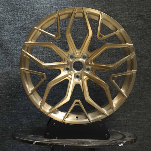 Audi A6 wheels – Transparent Gold Petal-Spoke, front view