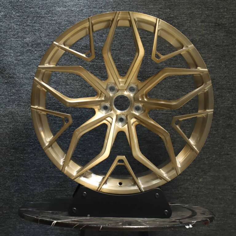 Audi A6 wheels – Transparent Gold Petal-Spoke, front view