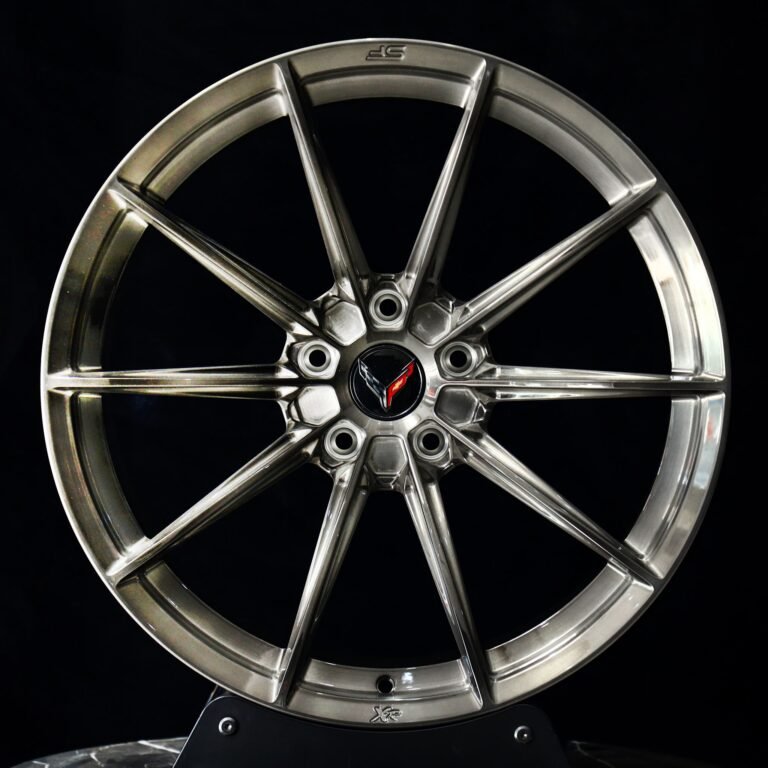 Chevrolet Corvette wheels – Transparent Gray 10-Spoke, front view