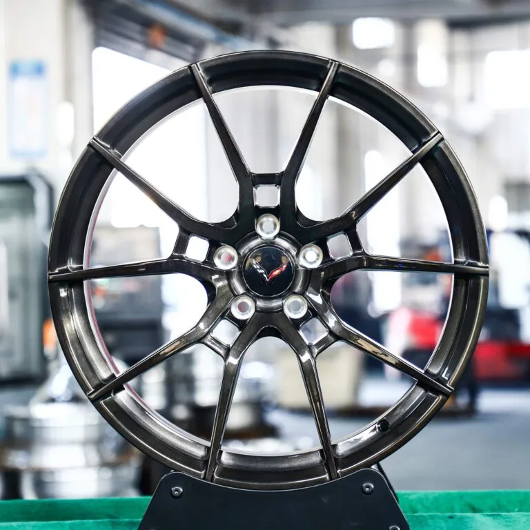 Toyota GR86 wheels – Transparent Gray 5 Y-Spoke, front view