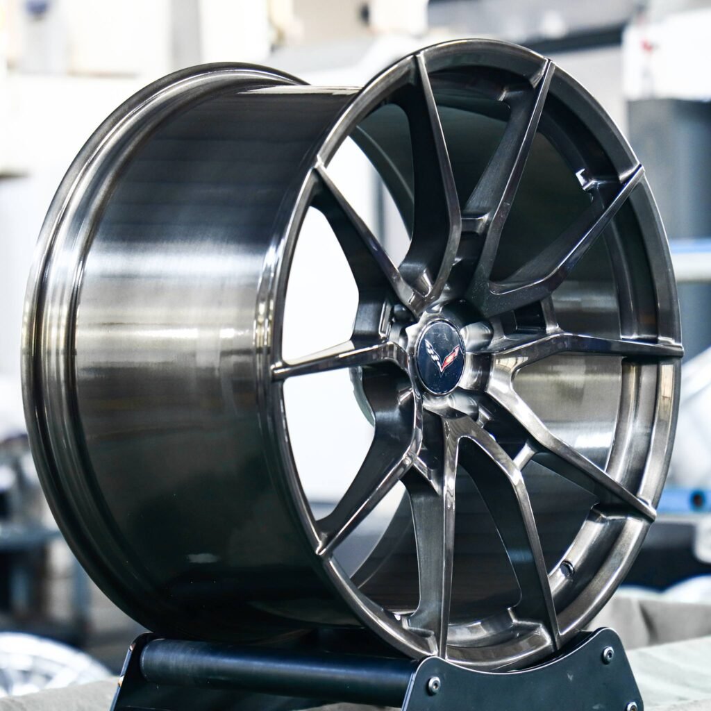 5x100 wheels – Transparent Gray 5 Y-Spoke, side view