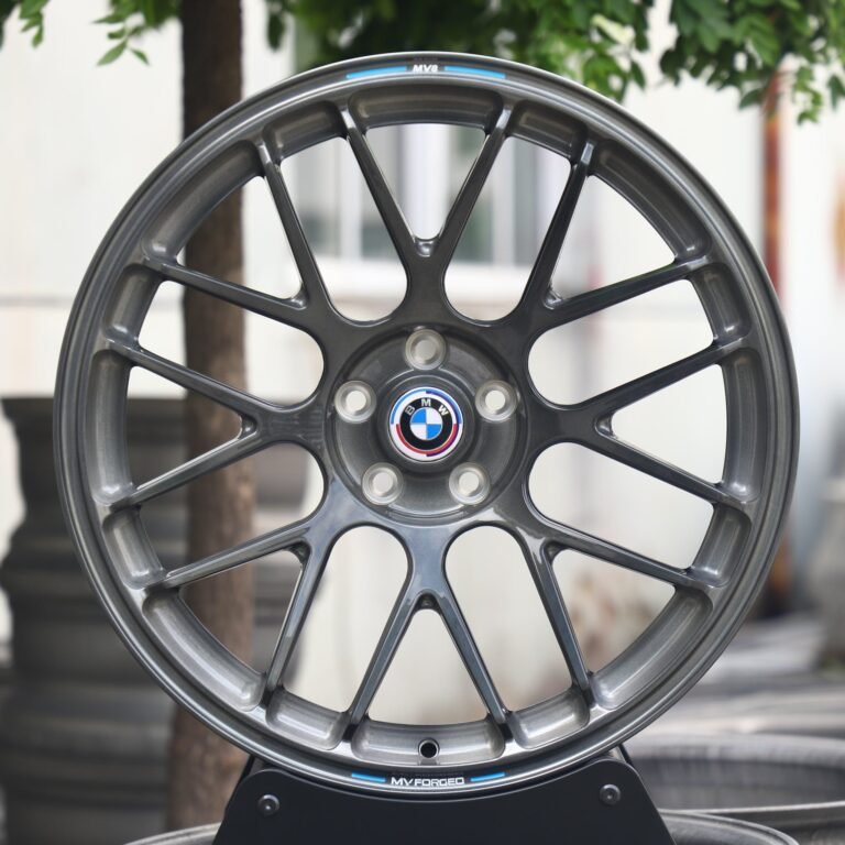 Nissan 370Z wheels – Transparent Gray 8 Y-Spoke, front view