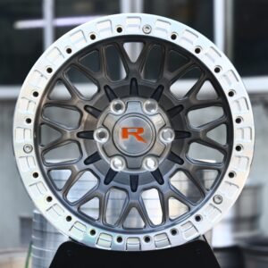 Ford F-150 / Silverado Beadlock Off-Road Forged Wheels – Transparent Gray / Brushed Mesh (6-Lug)