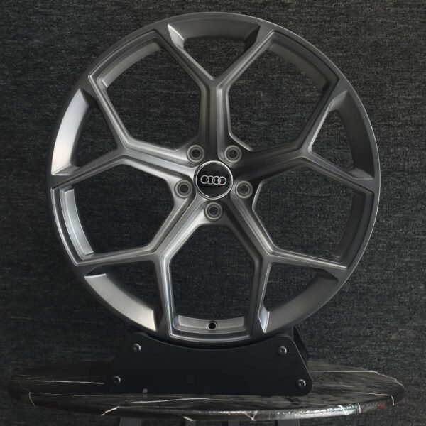 Audi A4 B9 wheels – Transparent Gray Custom (Audi OEM-Style), front view