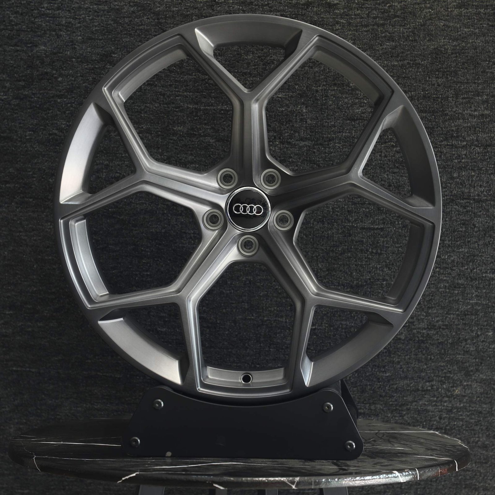 Tesla Model 3 wheels – Transparent Gray Custom, front view