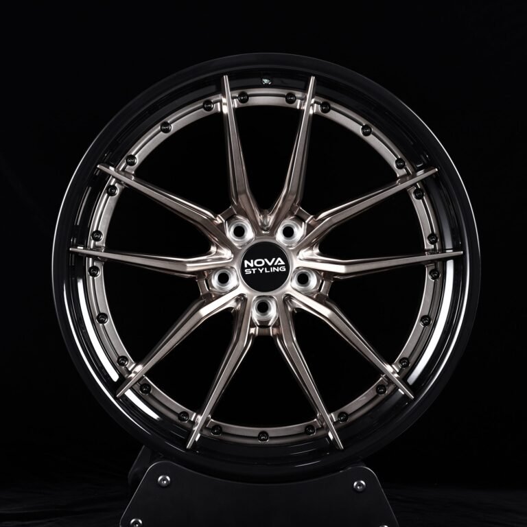 Audi A6 wheels – Transparent Gray / Gloss Black 2-Piece, front view