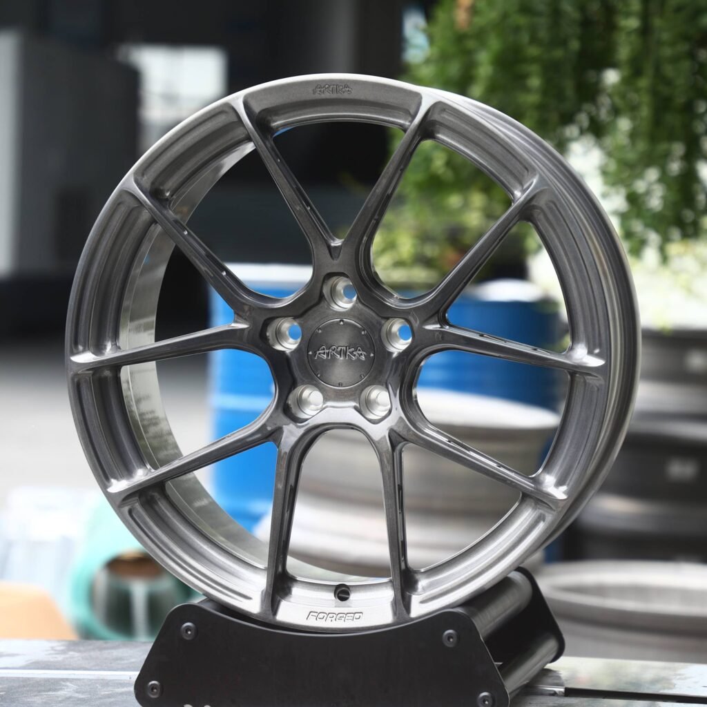 Transparent Gray Petal-Spoke Forged Wheels - Audi A6 / BMW 5 Series Fitment (5-Lug) view 2