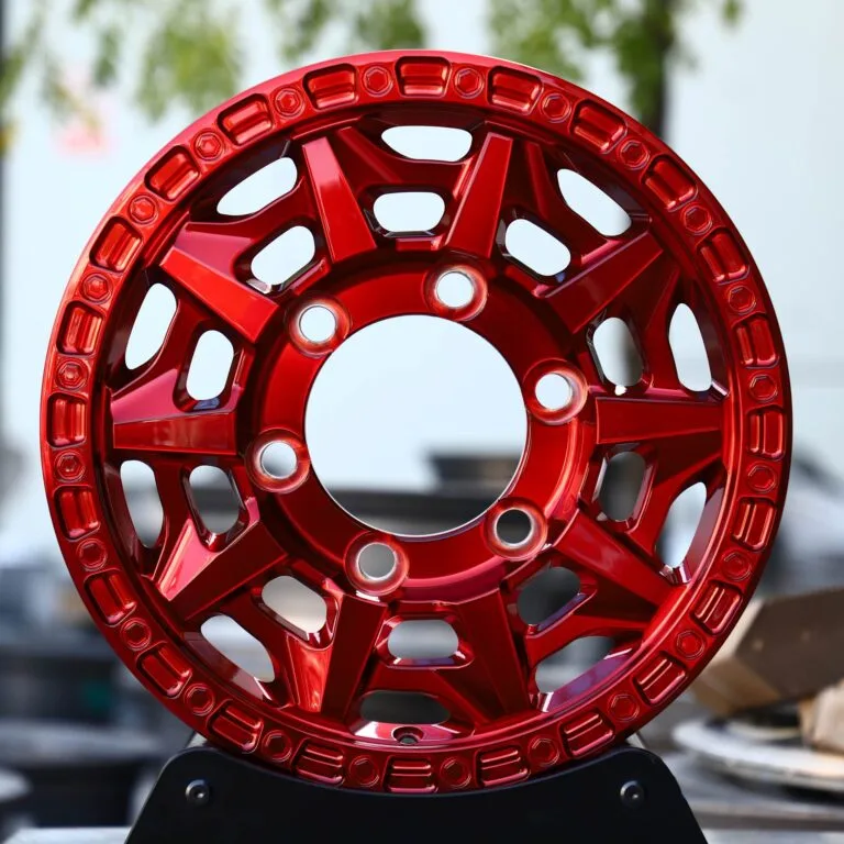 Кованые диски R20 — Transparent Red Double-Ring Exposed Bolt Detail Forged Wheels – Jeep Wrangler / Toyota Land Cruiser Fitment (5-Lug)
