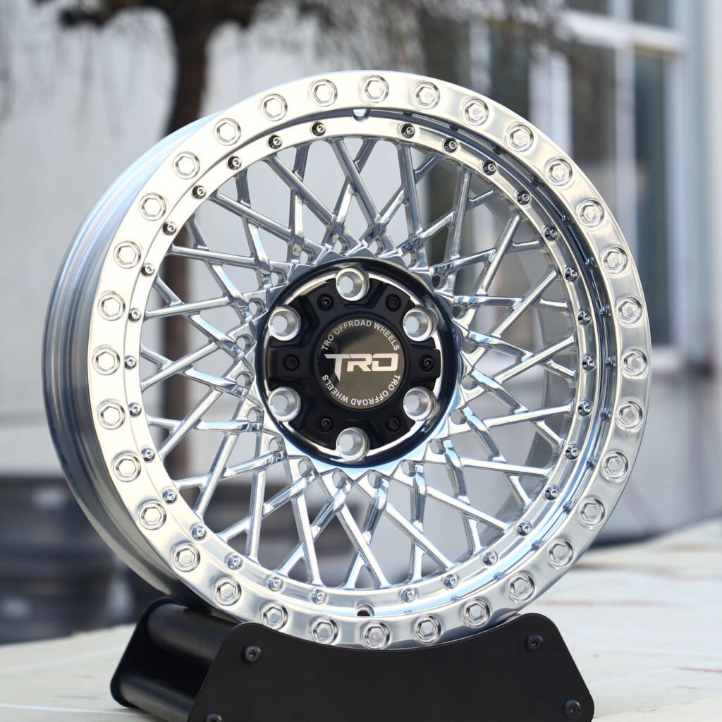 Toyota Tacoma wheels – TRD Custom Finish Exposed Bolt Detail Riveted, angled view