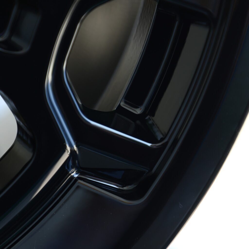 Toyota Tundra wheels – Gloss Black Hex-Window (TRD-Style), lip and barrel detail