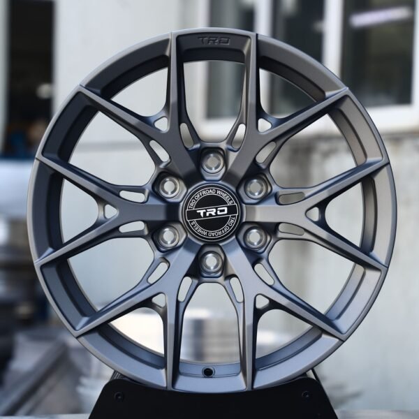 Toyota Tacoma wheels – Gunmetal Multi-Spoke (TRD-Style), front view