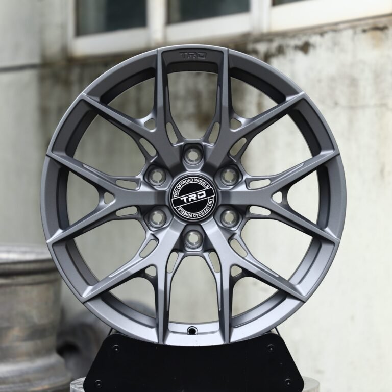 Ford F-150 wheels – Matte Gunmetal 6 Split-Spoke (TRO Offroad-Style), front view