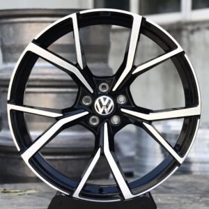 Volkswagen OEM-Style Black / Machined 5 Twin-Spoke Forged Wheels – Volkswagen Golf / Tiguan Fitment (5-Lug)