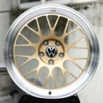 Volkswagen OEM-Style Gold Mesh Polished Lip Forged Wheels – Volkswagen Golf / Tiguan Fitment (5-Lug)