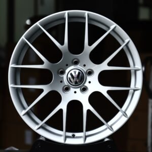 Hyper silver mesh forged wheel for Volkswagen Golf GTI, 5x112