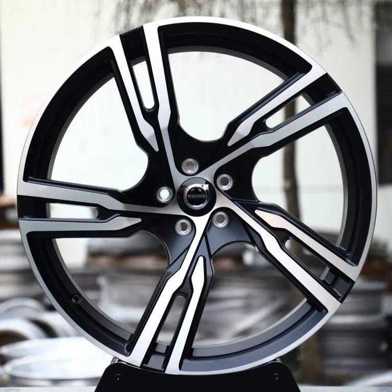 Volvo OEM-Style Gloss Black Machined Twin 5-Spoke Forged Wheels – Volvo XC60 / XC90, front view